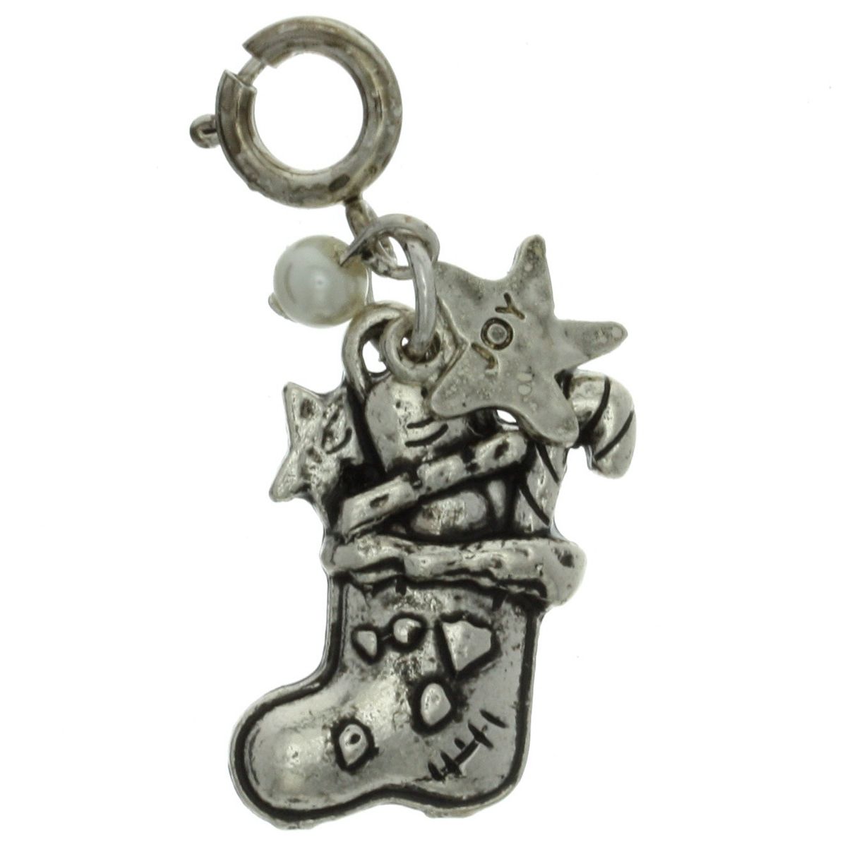 Antique Silver Stocking Charm