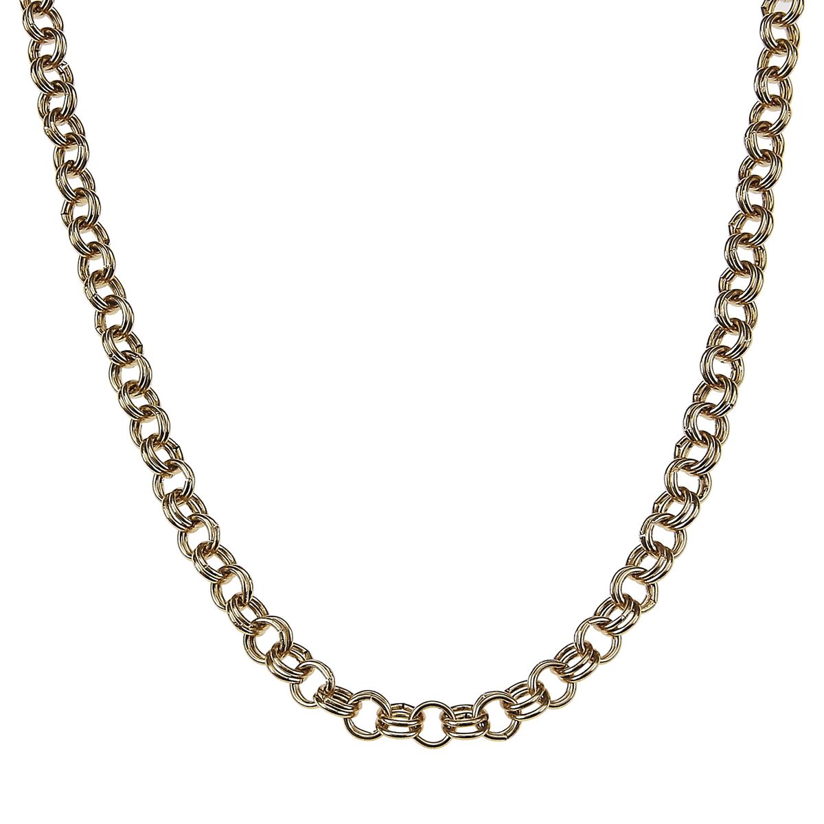 16" Antique Gold Double Chain Necklace