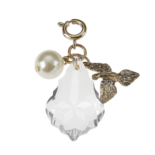 Bird and Ivory Pearl Chandelier Cluster Charm