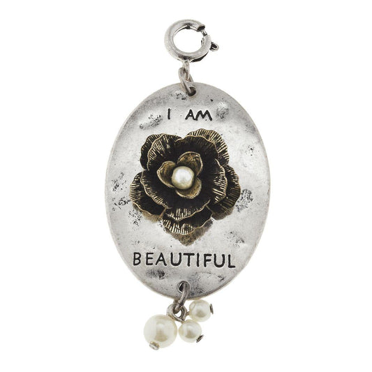 "I Am Beautiful" Flower Charm