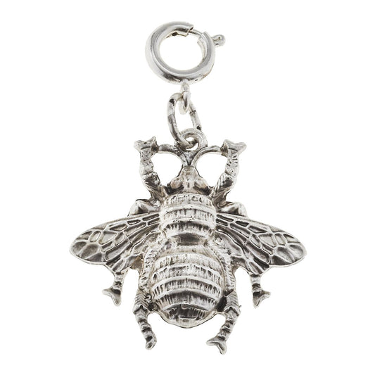 Antique Silver Bee Charm