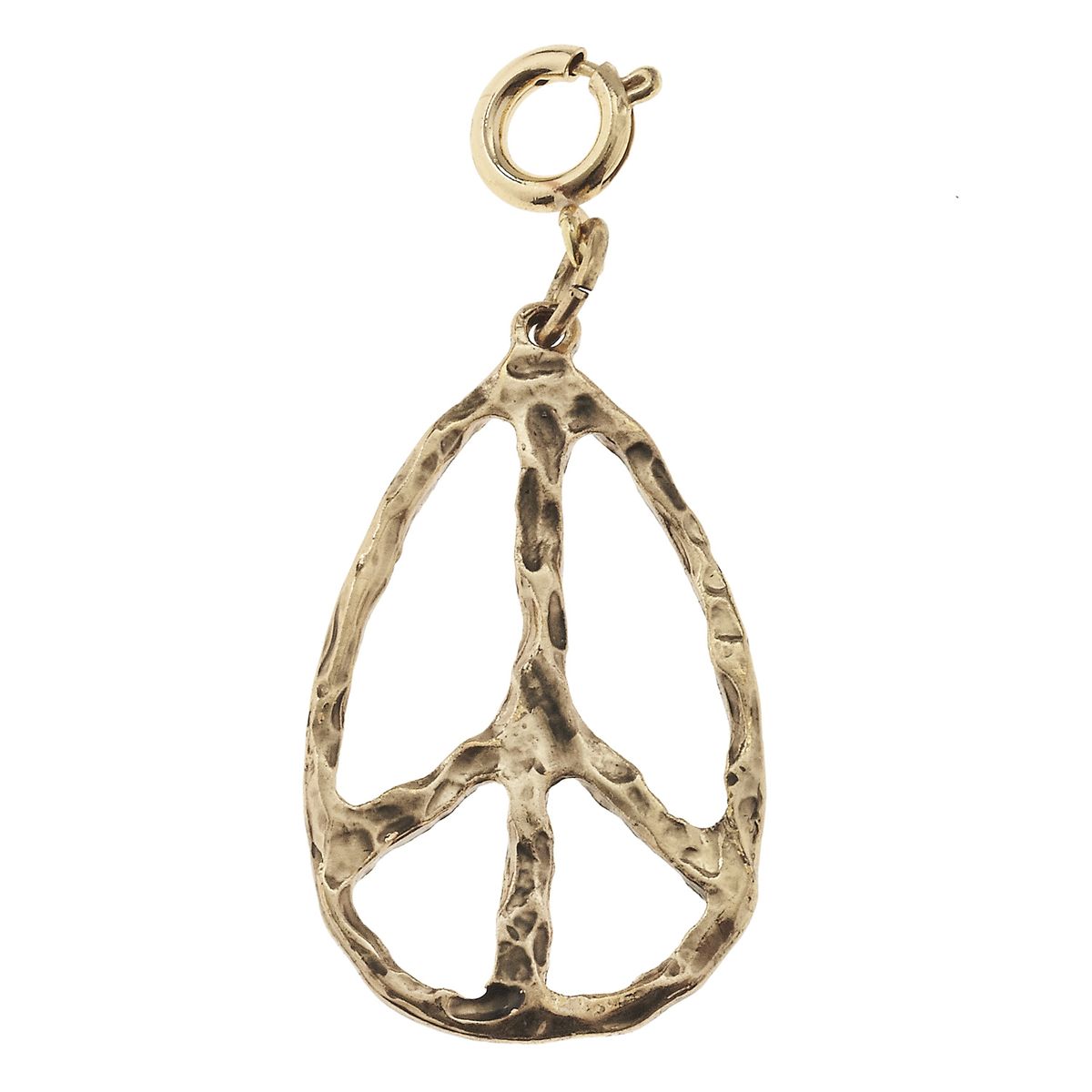 Antique Gold Peace Charm