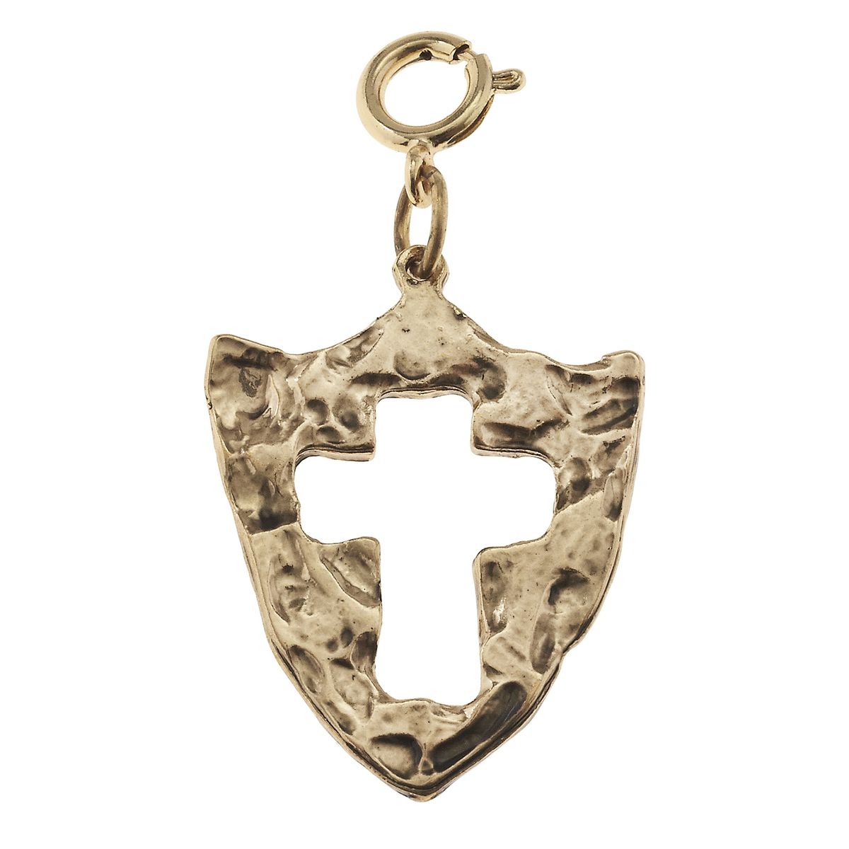 Antique Gold Shield Charm