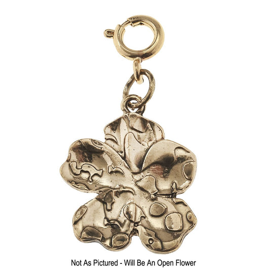 Antique Gold Flower Charm