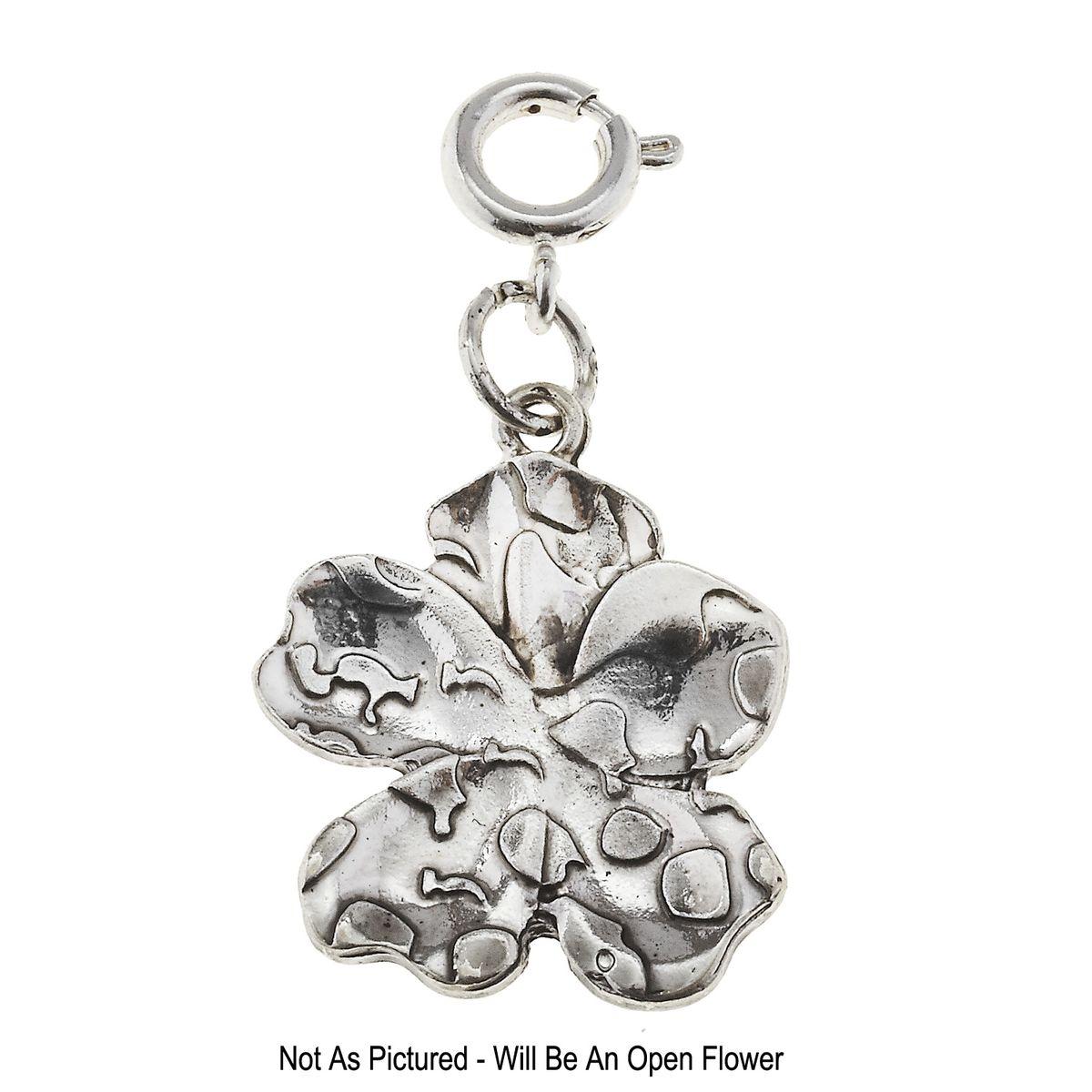Antique Silver Flower Charm