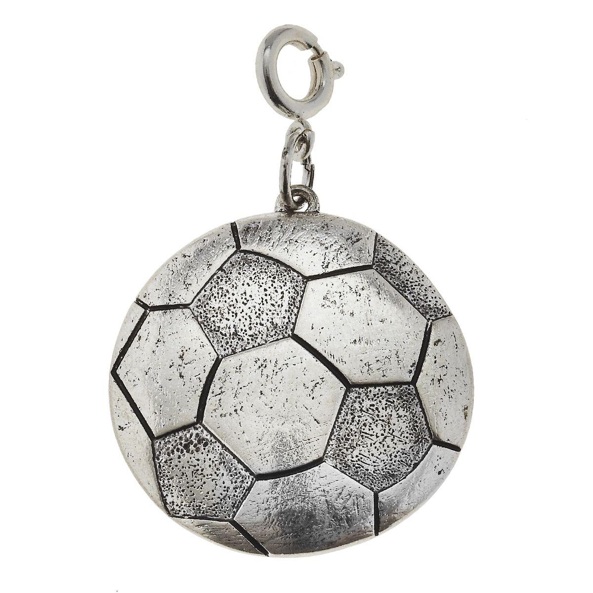 Antique Silver Soccer Ball Charm