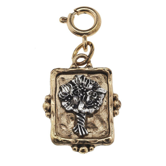 Square Bouquet Cabochon Charm