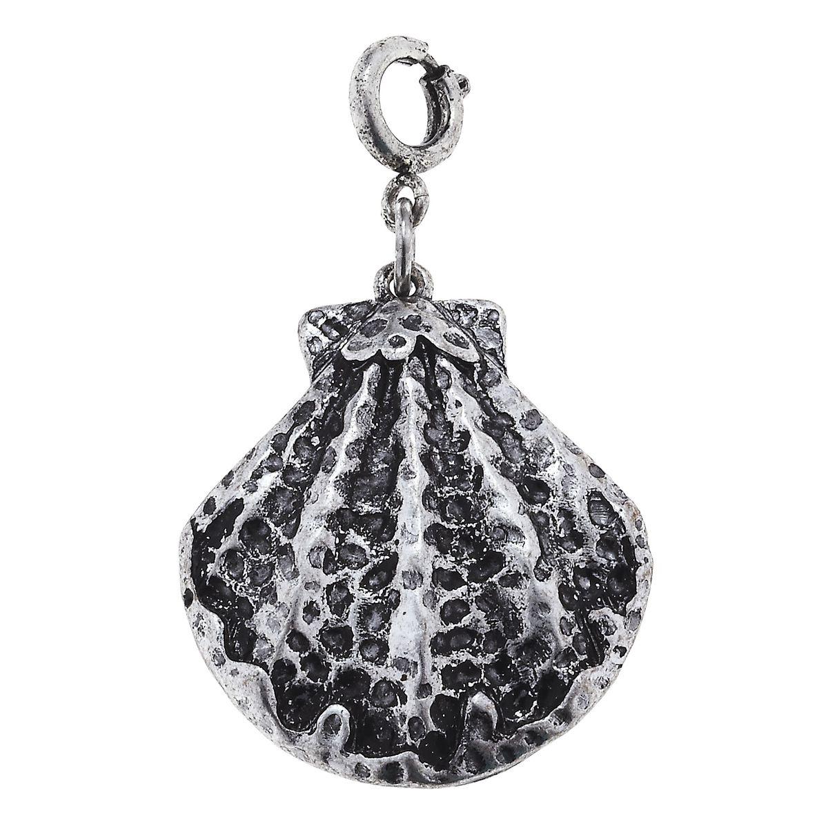 Antique Silver Shell Charm
