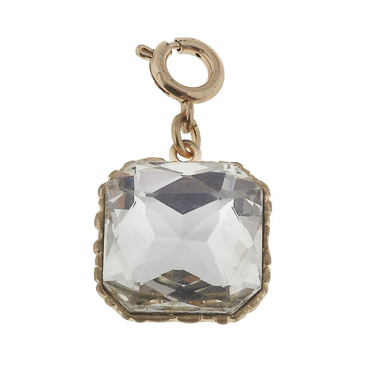 Square Sautered Gold Chandelier Charm