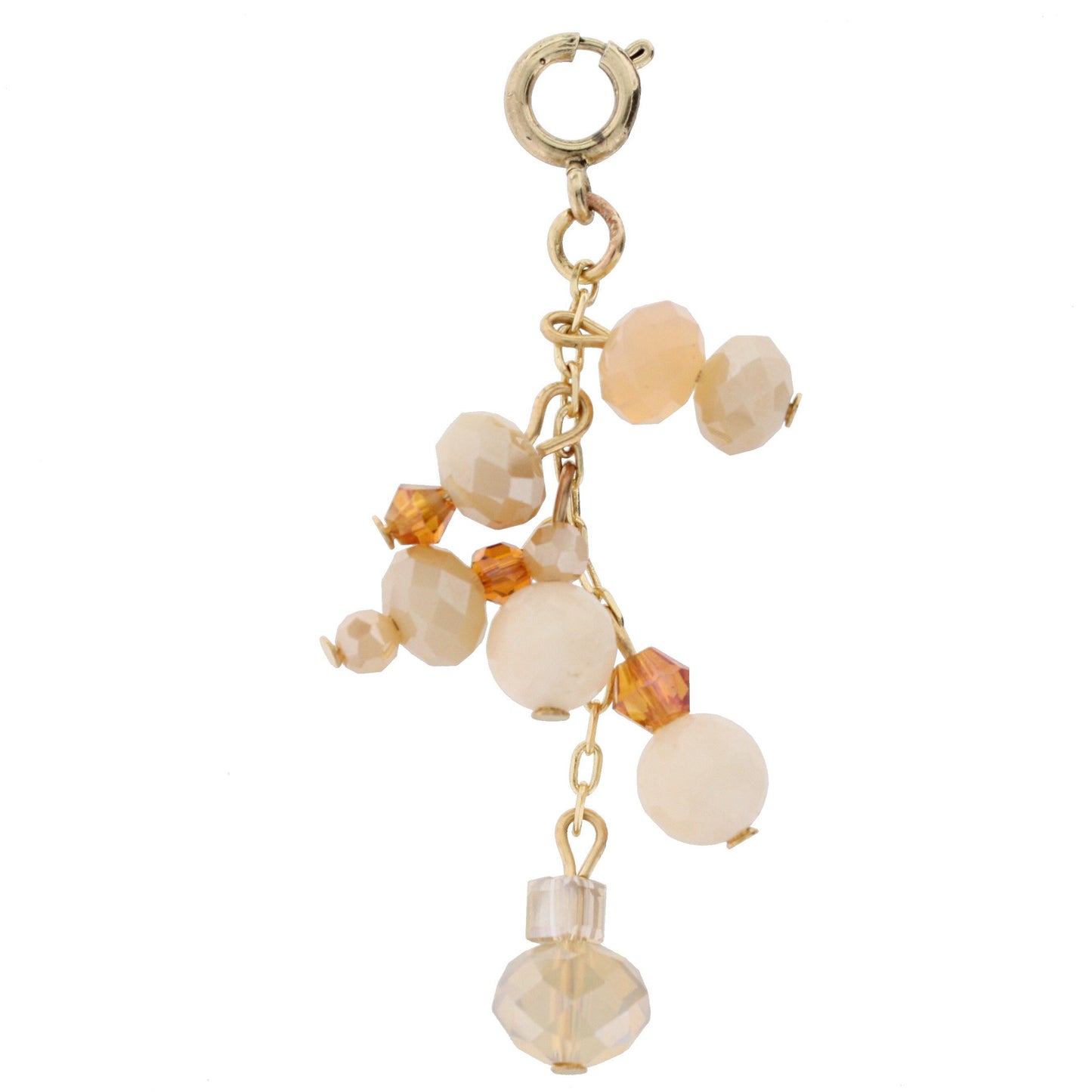 Antique Gold and Nude Dangle Charm