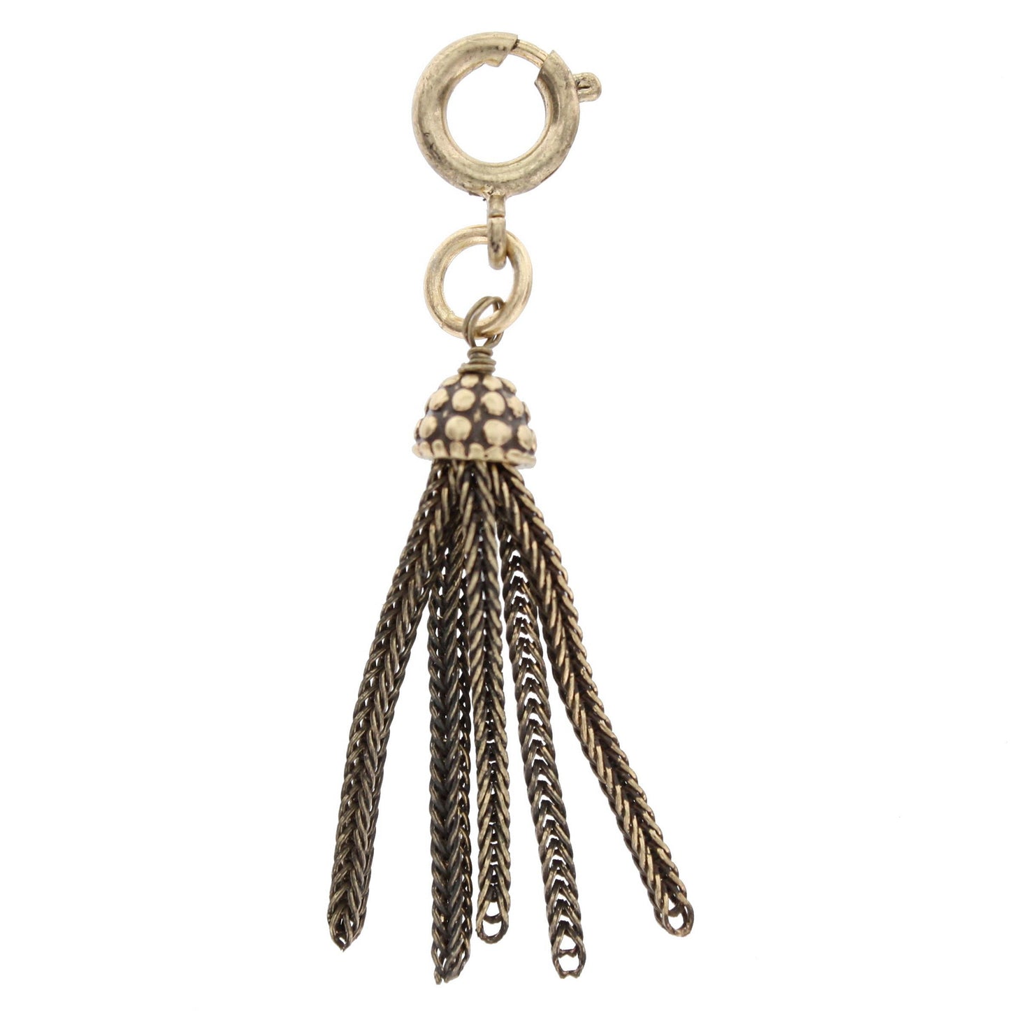Patina Capped Copper Tassel Charm