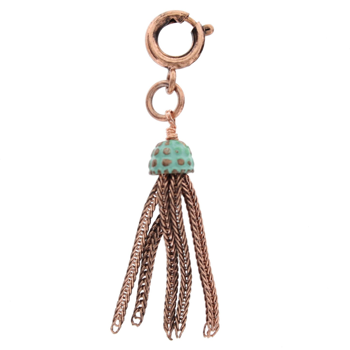 Gold Capped Gold Tassel Charm