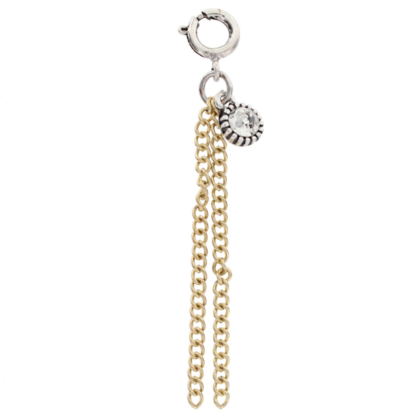 Gold Chain Strands with Diamond Accent Charm