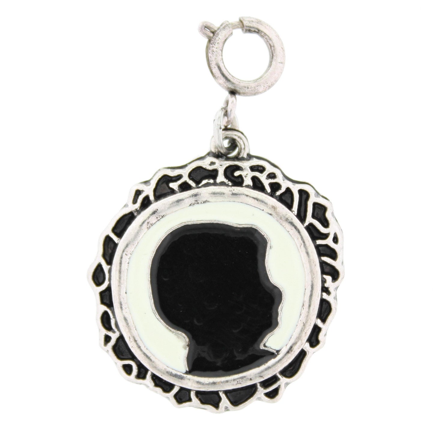Silver Male Cameo Charm