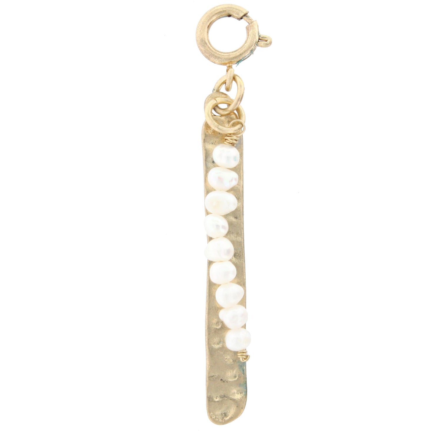 Ivory Bead with Gold Plate Charm
