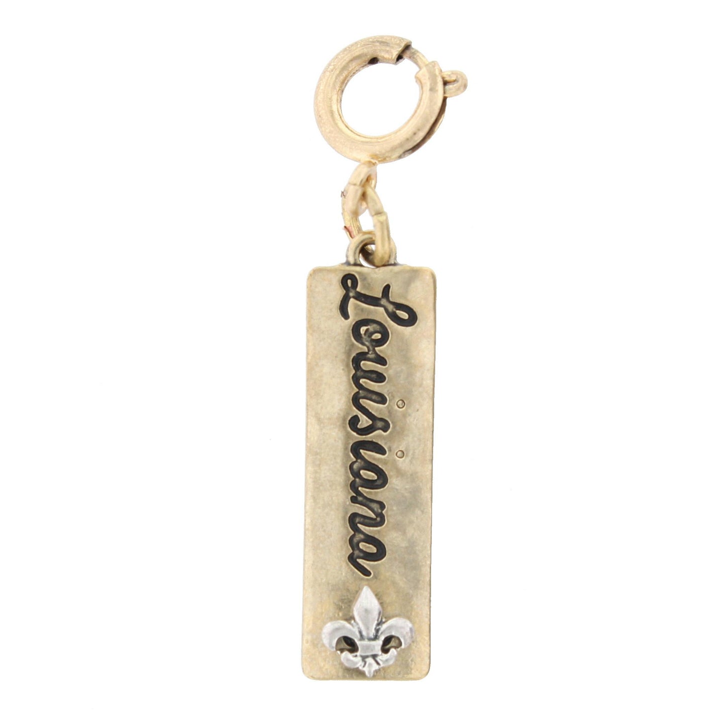 Louisiana with Fleur De Lis Charm