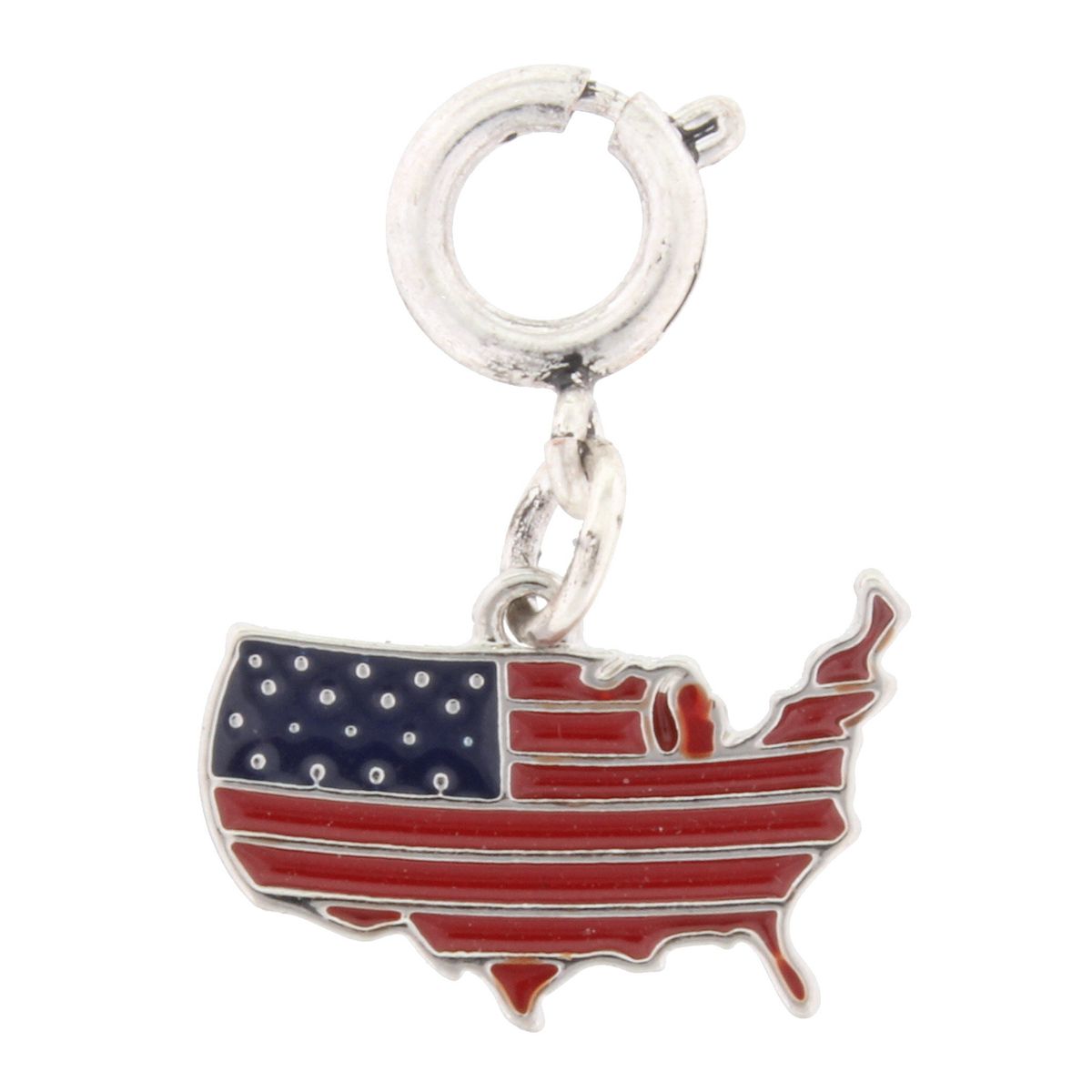Red and Blue Epoxy "Land Of The Free" Charm