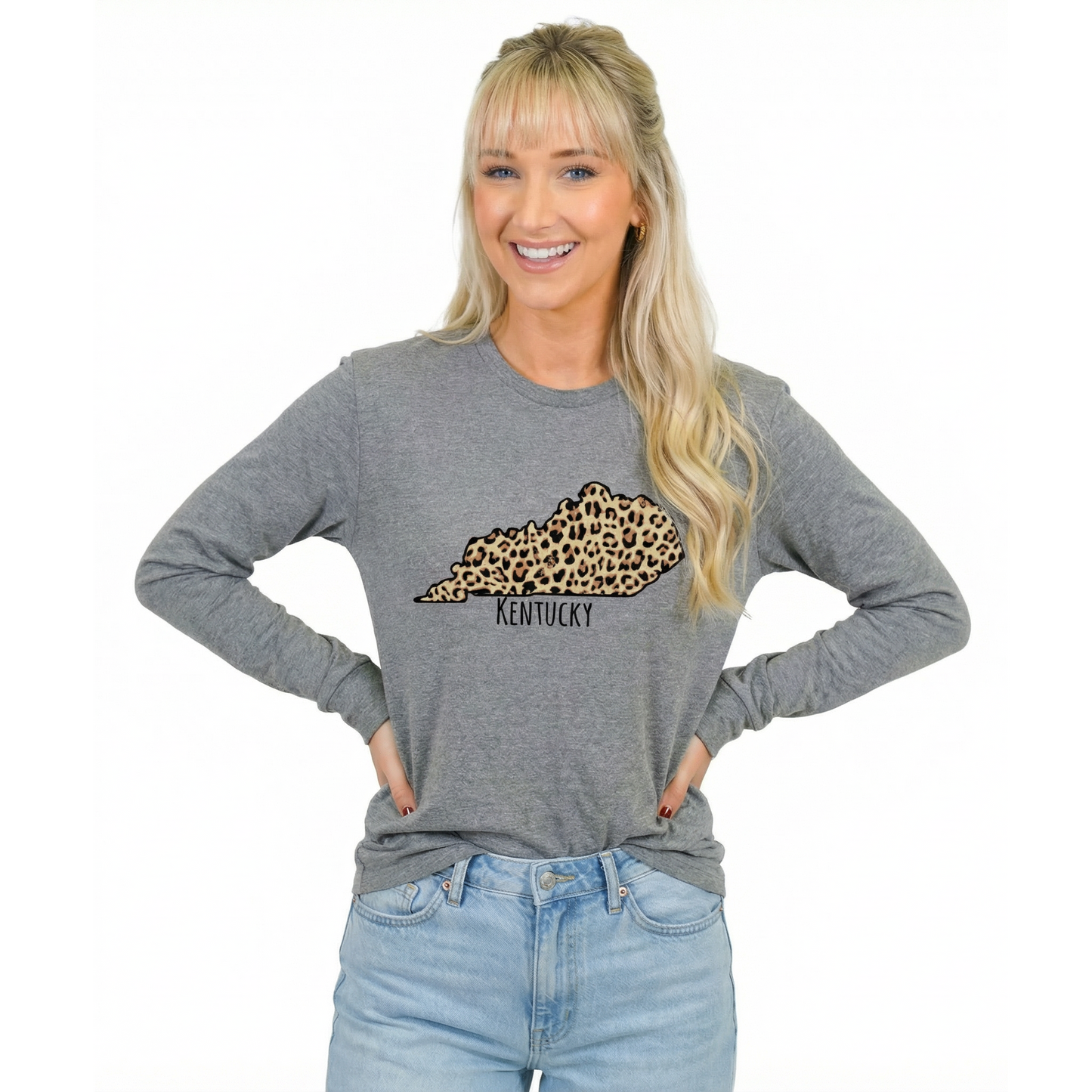 Kentucky Leopard State Long SleeveT-Shirt
