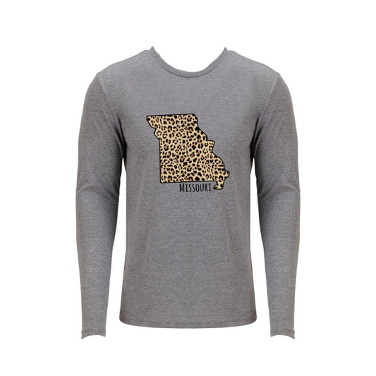 Missouri Leopard State Long Sleeve T-Shirt M