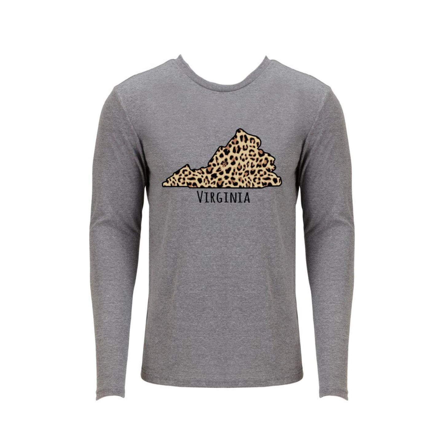 Virginia Leopard State Long Sleeve T-Shirt L