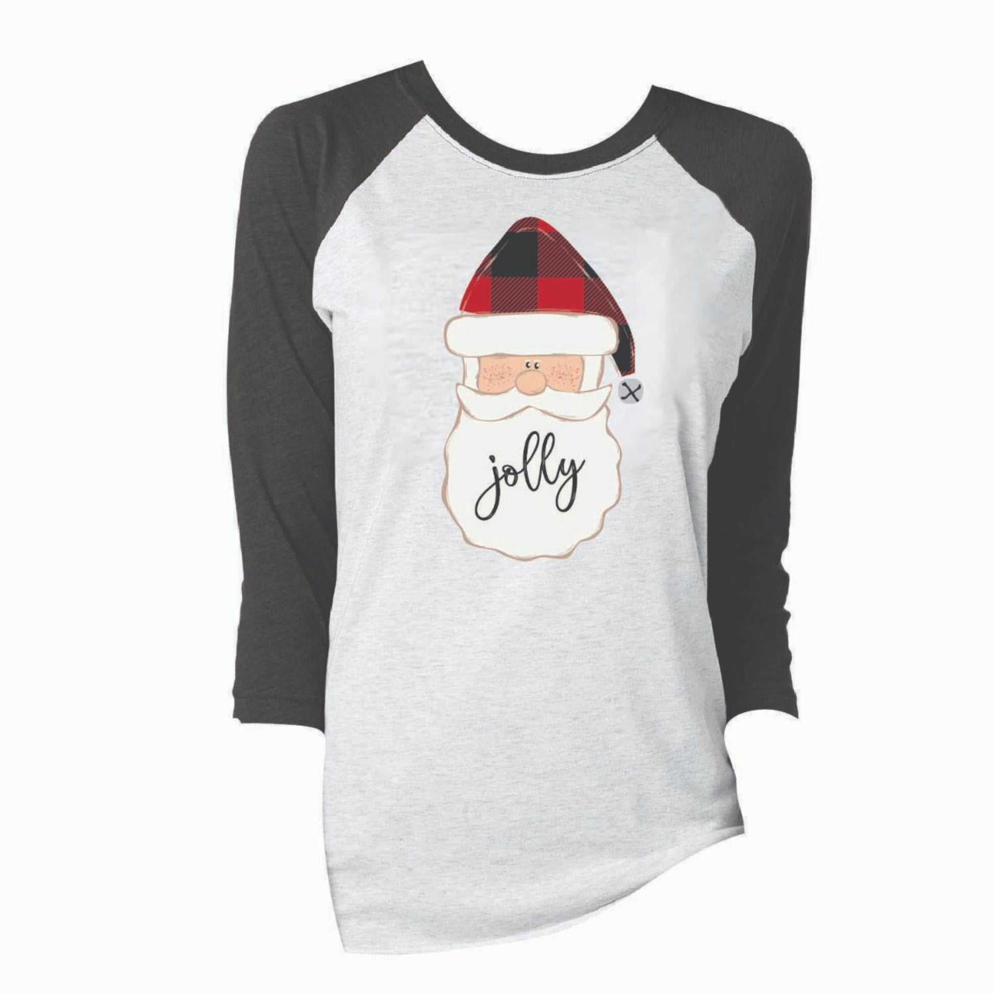Jolly Santa 3/4 Sleeve T-Shirt L