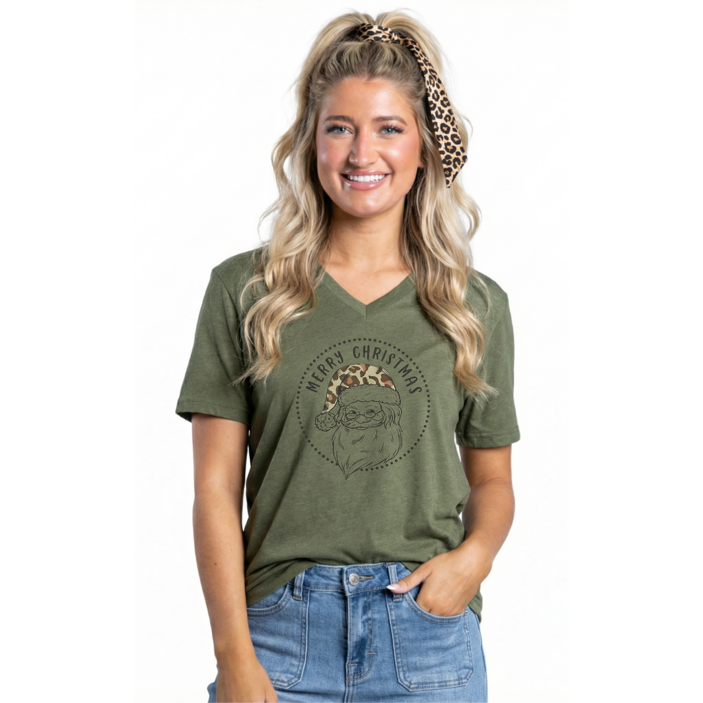 Leopard Santa T-Shirt