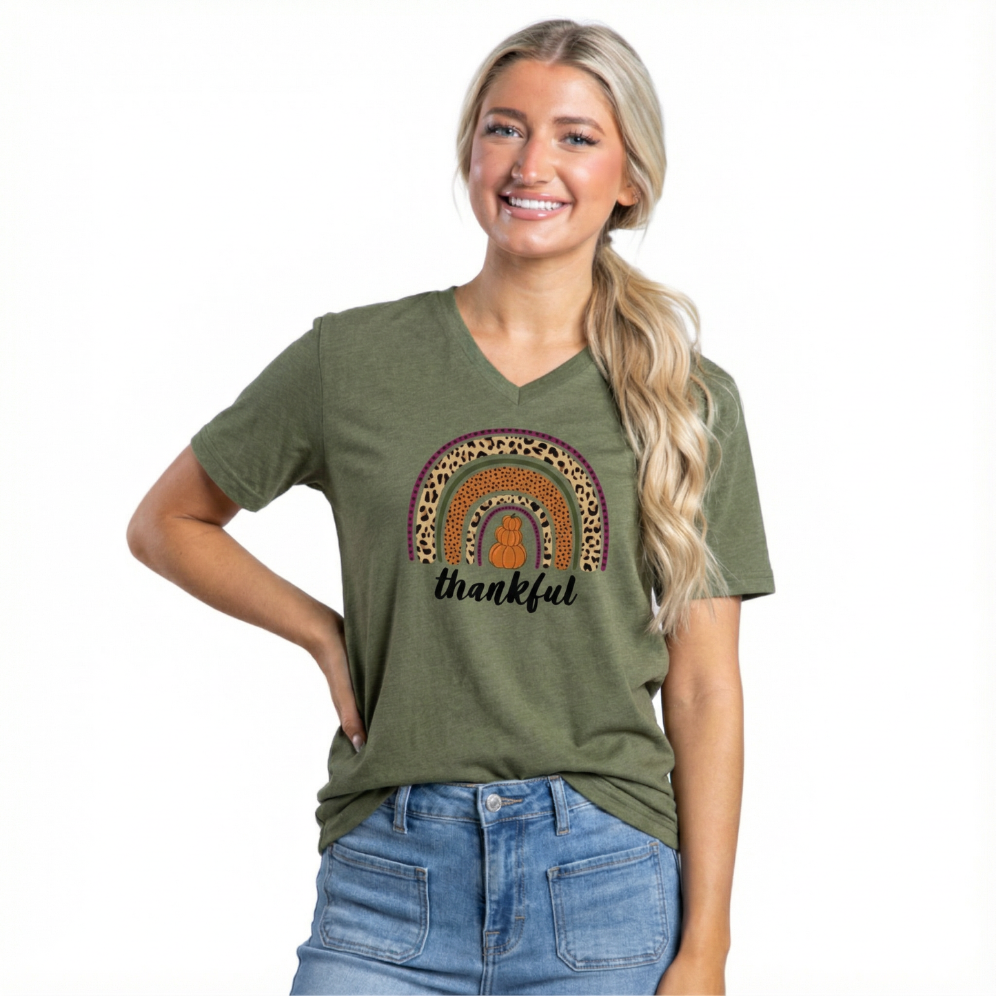 Thankful Rainbow Long Sleeve T-Shirt