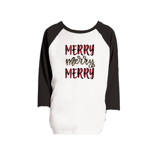 Kids Merry, Merry, Merry 3/4 Sleeve T-Shirt S