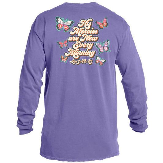 Kids His Mercies are New Every Morning Long Sleeve T-Shirt XL