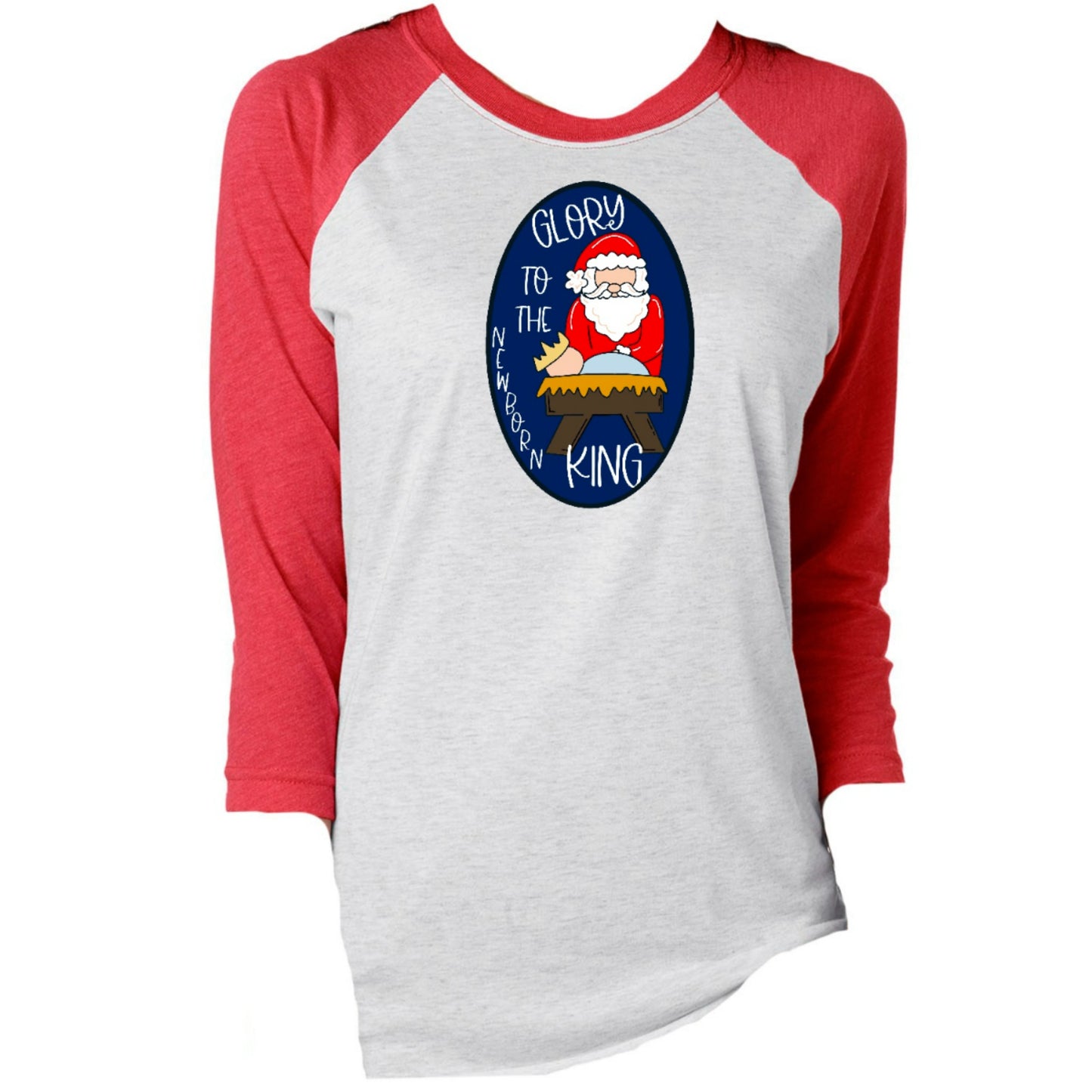 Glory To The Newborn King 3/4 Sleeve T-Shirt S