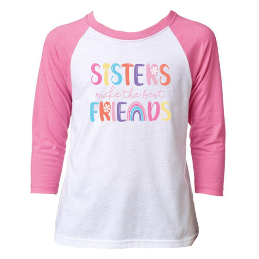 Kids Sisters Make The Best Friends 3/4 Sleeve T-Shirt XL