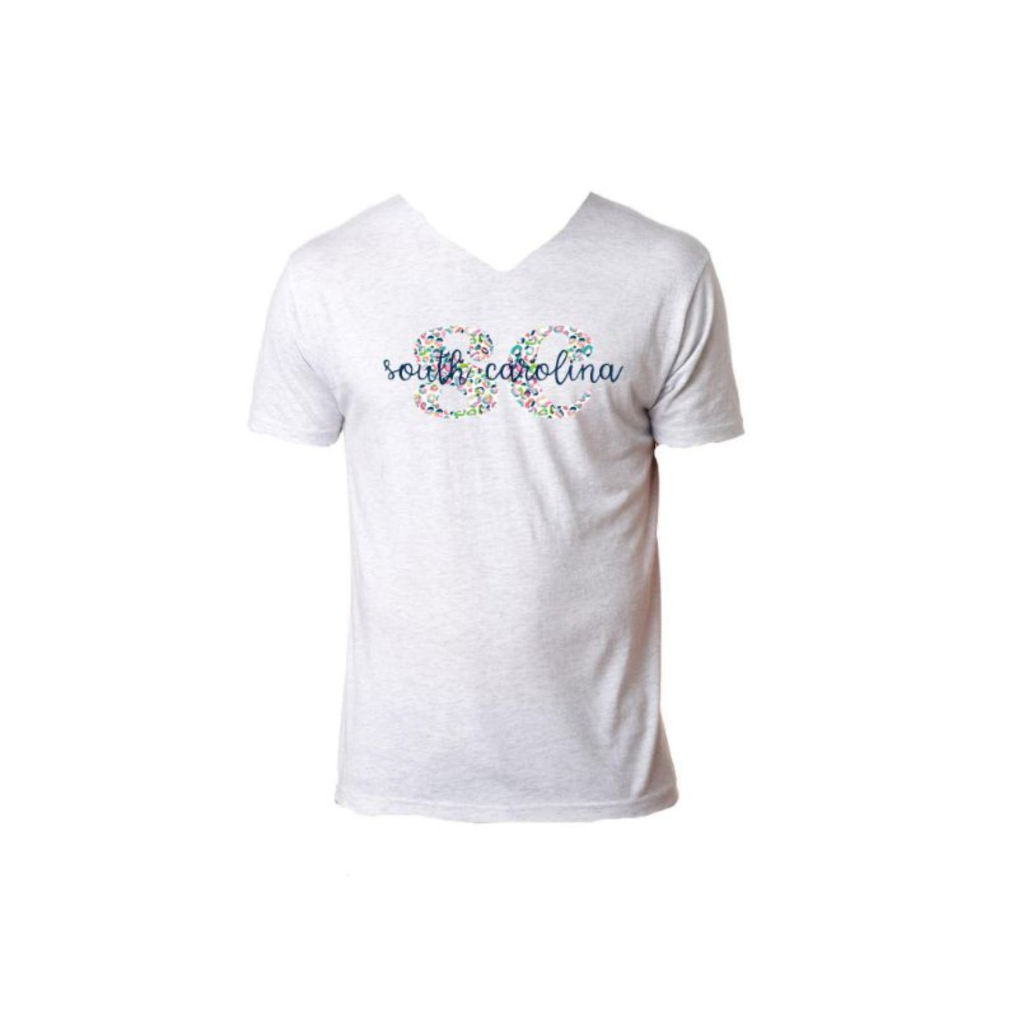 South Carolina Leopard V-Neck T-Shirt L