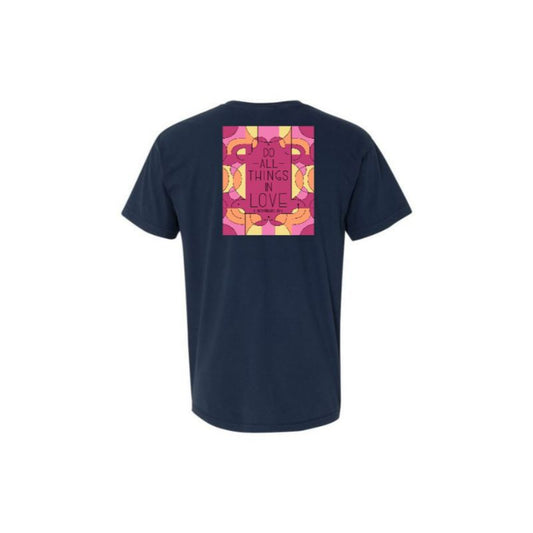 Do All Things In Love True Navy Crew Neck T-Shirt M