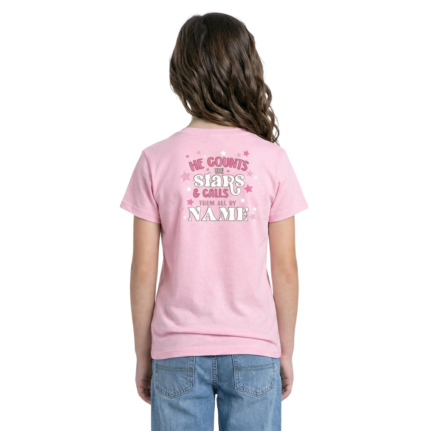 Kids He Counts The Stars & Calls Them All By Name Crew Neck T-Shirt