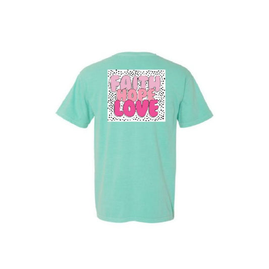 Kids Faith Hope Love Crew Neck T-Shirt S
