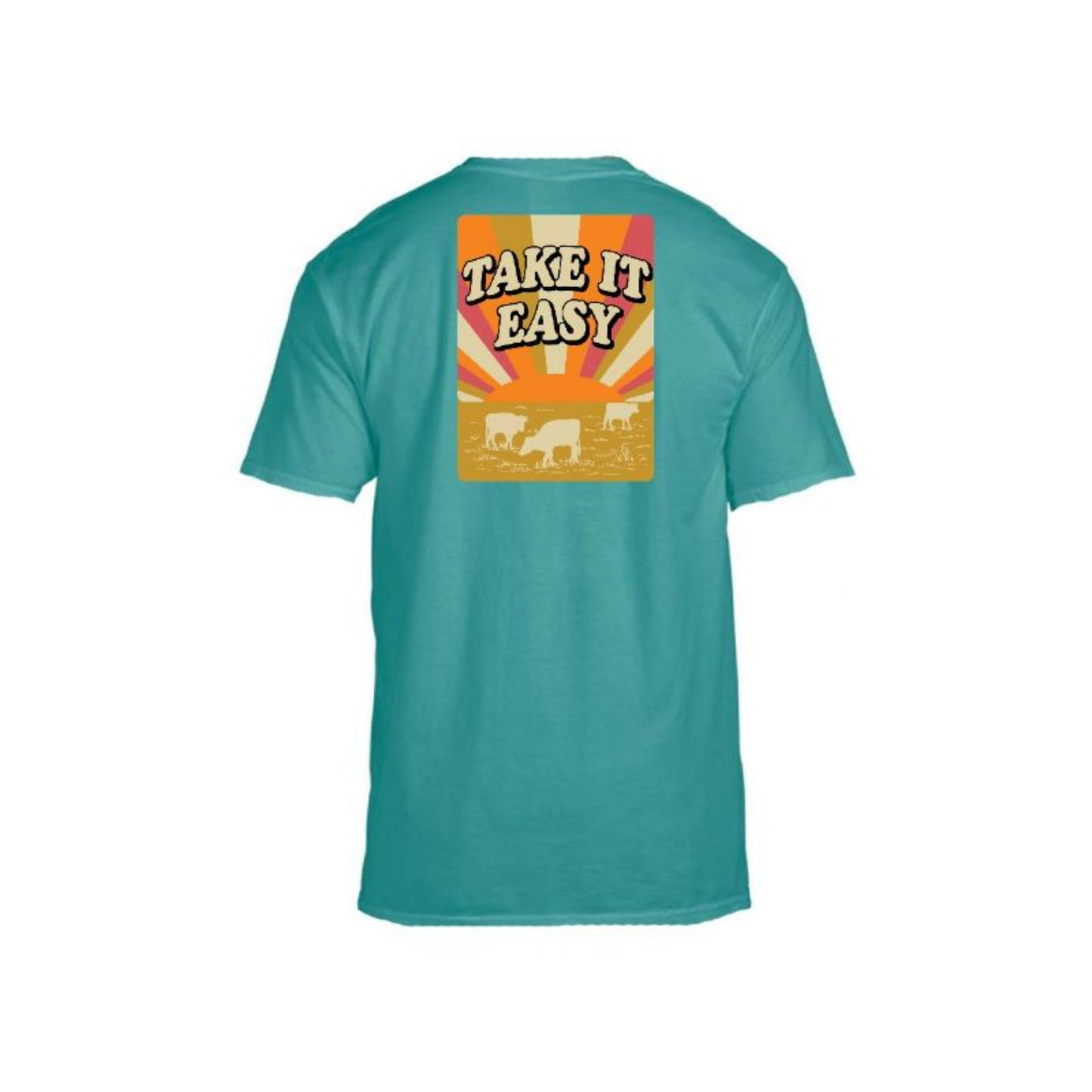 Kids Take It Easy Seafoam Crew Neck T-Shirt L
