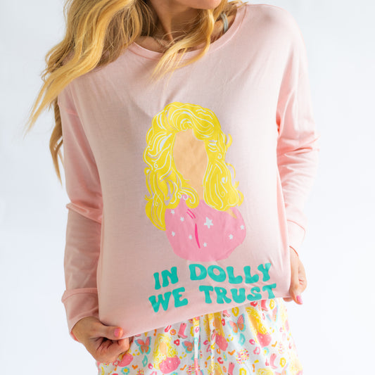 Higher the Hair Long Sleeve Jammie Jogger Pant Set XL