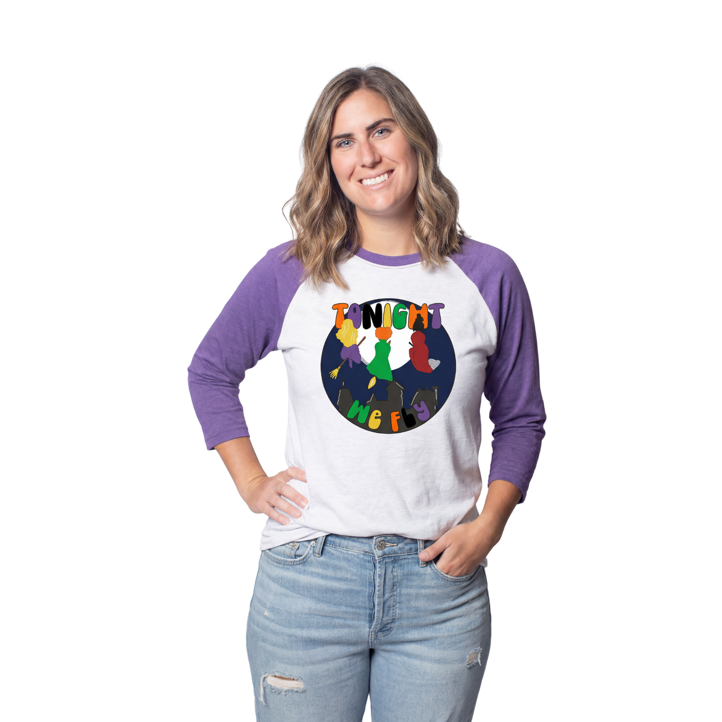 Tonight We Fly Crew Neck 3/4 Sleeve T-Shirt