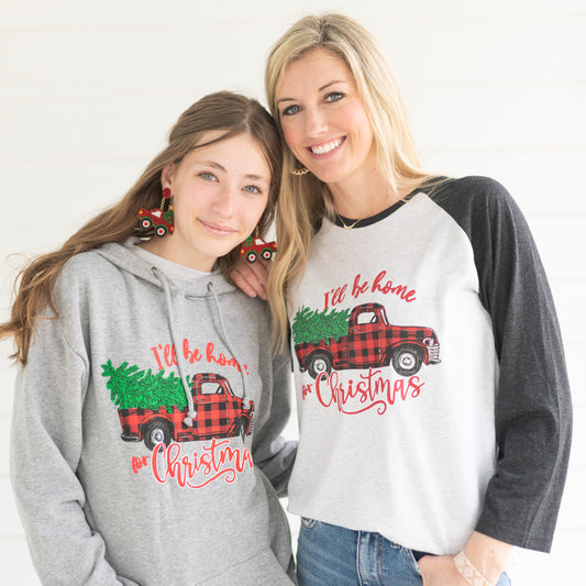 I'll be Home for Christmas 3/4 Sleeve T-Shirt XL