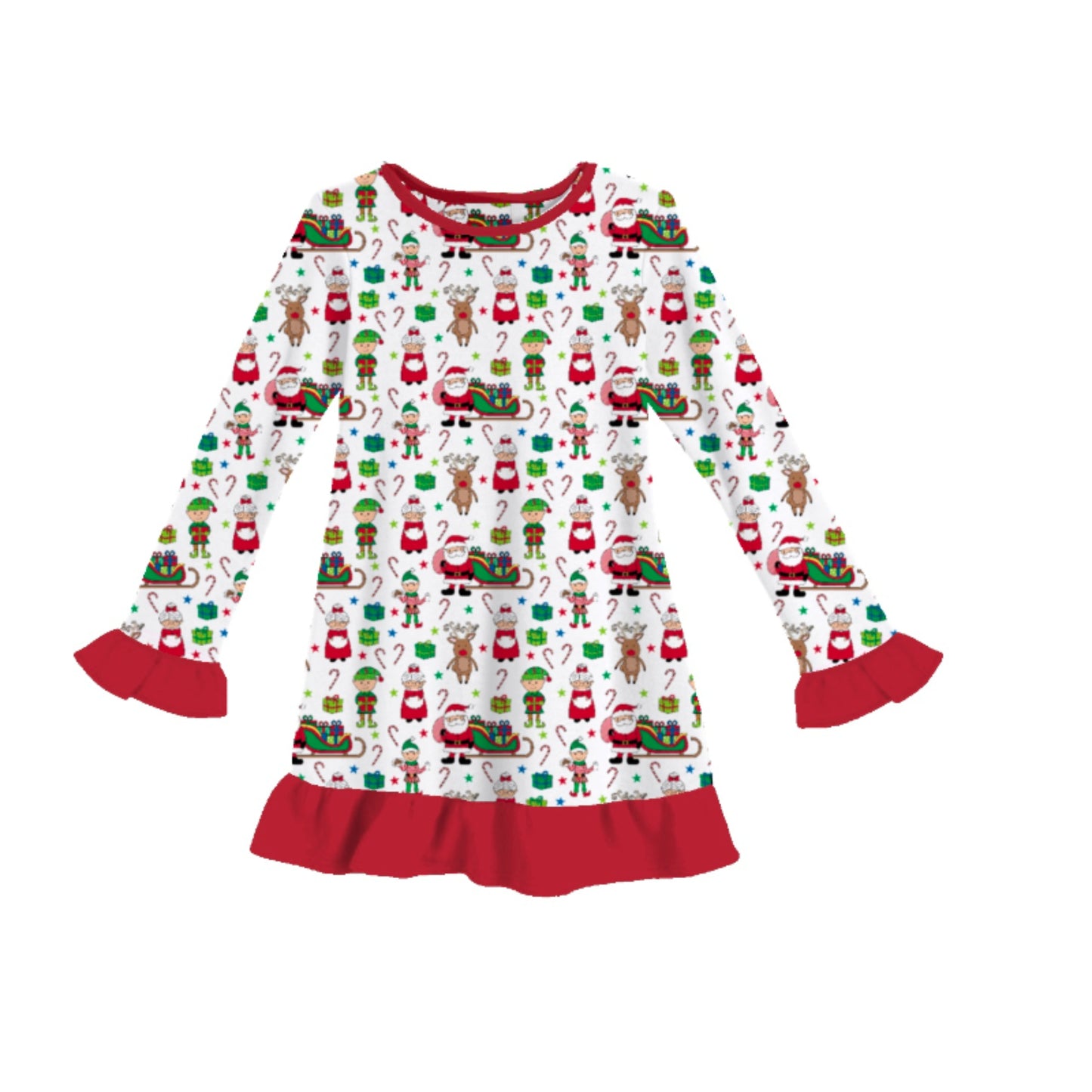 Kids All Things Christmas Jammie Gown XS
