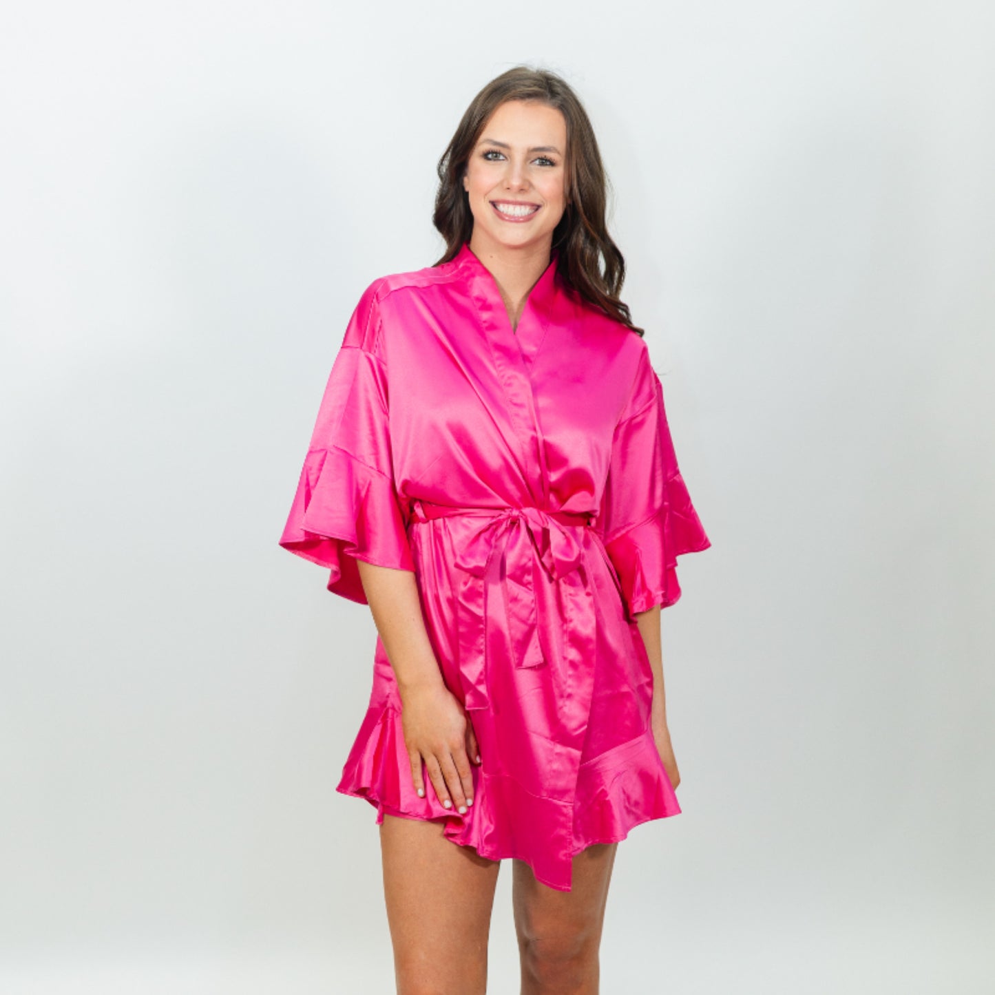 Life In Pink Satin Robe XS/S