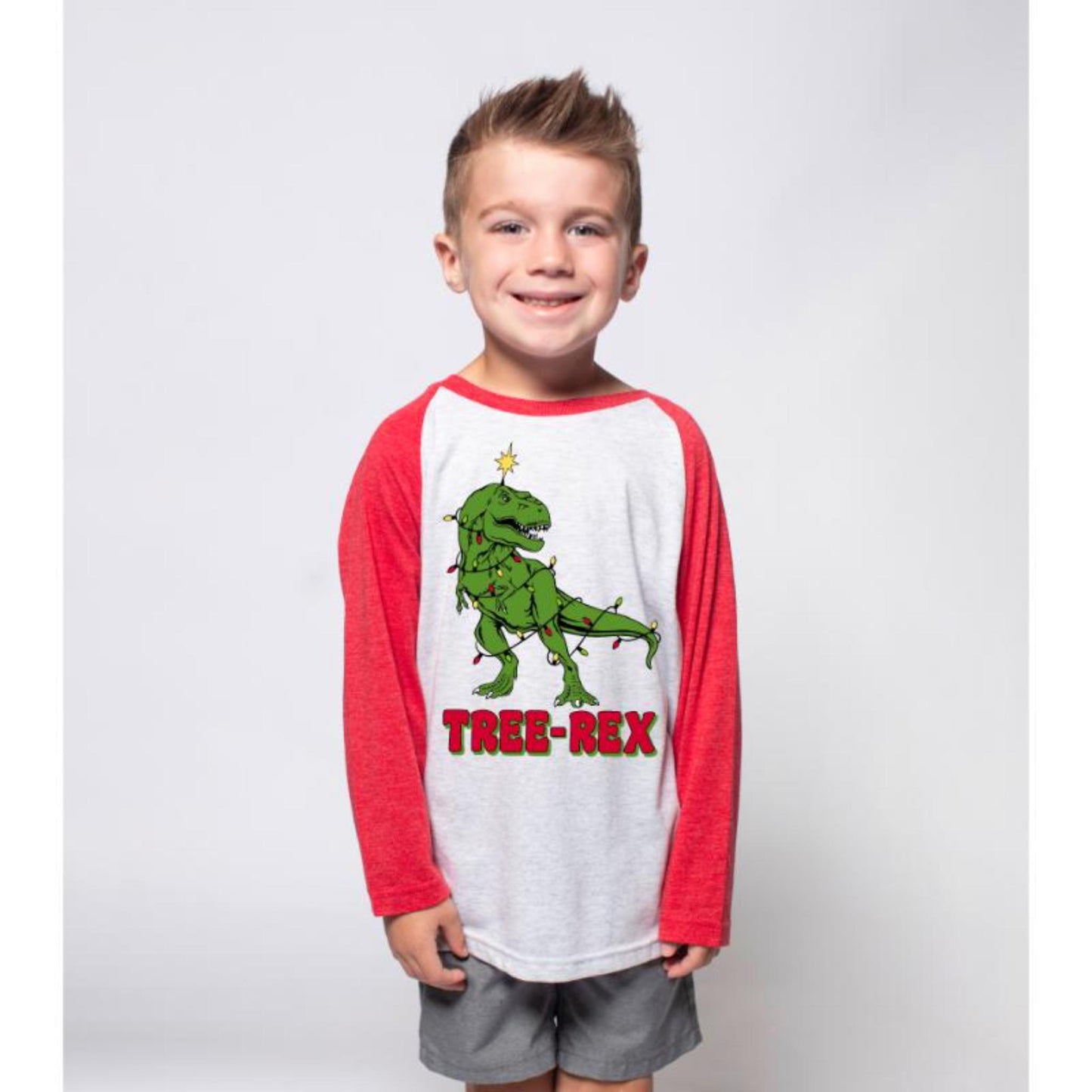 Kids Tree-Rex 3/4 Sleeve T-Shirt XL