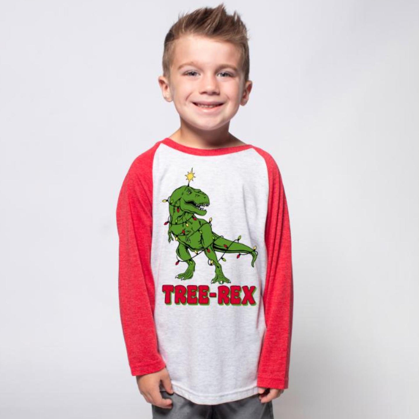 Kids Tree-Rex 3/4 Sleeve T-Shirt XL