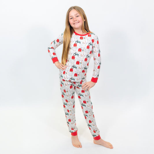 Kids Down On the Farm Pajama Set XS
