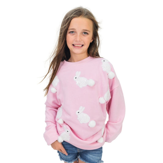 Kids Hoppy Easter Sweatshirt L