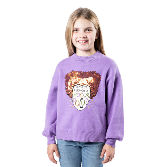 Kids Hocus Pocus Purple Crew Neck Sweater S