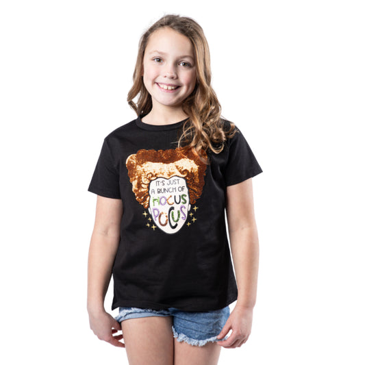 Kids Hocus Pocus Black Crew Neck T-Shirt S