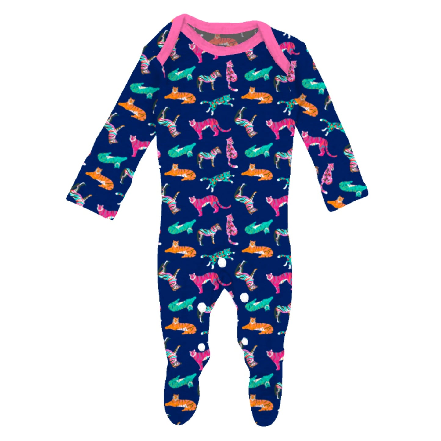 Kids Midnight Roar Bamboo Onesie NB