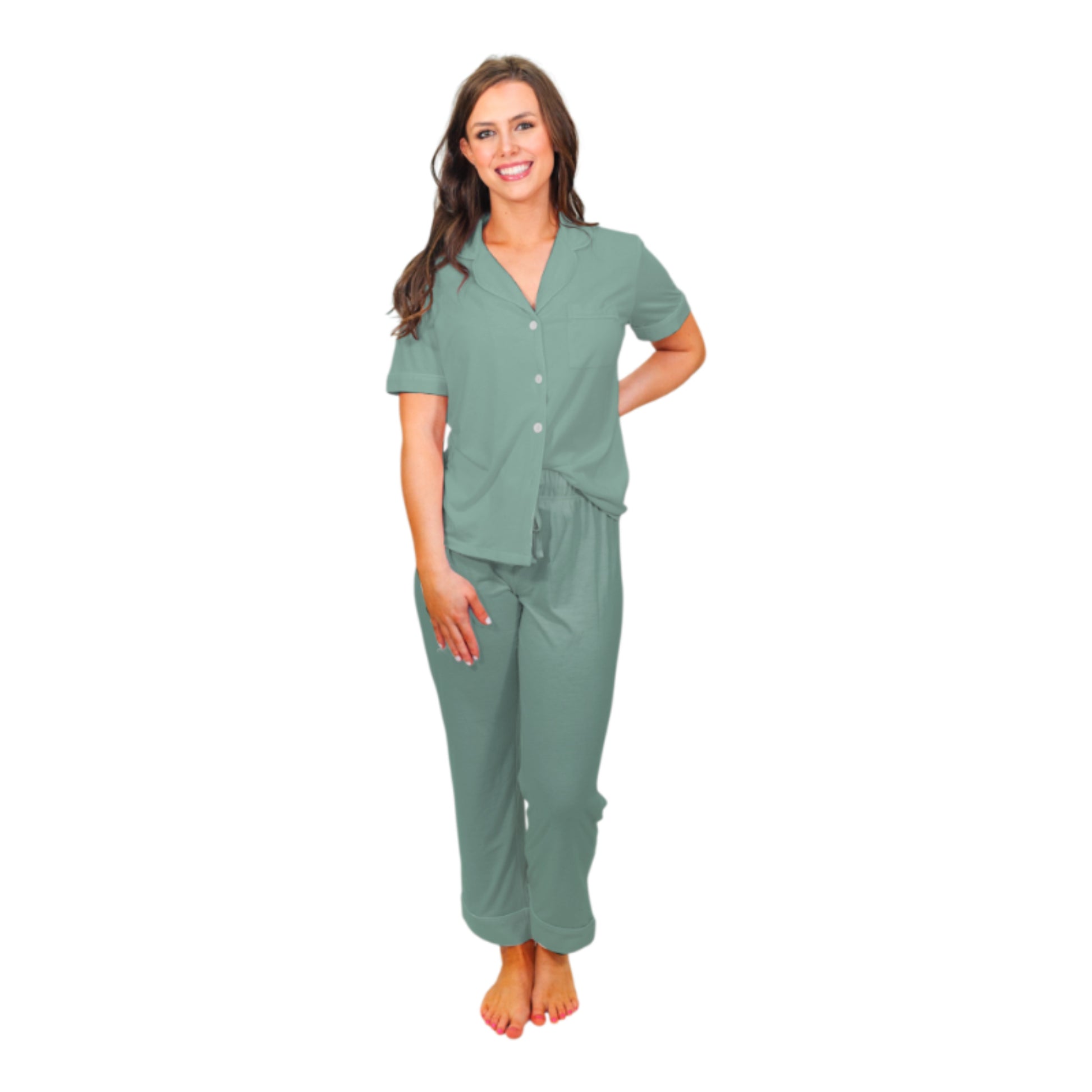 Sage Bamboo Pajama Set S