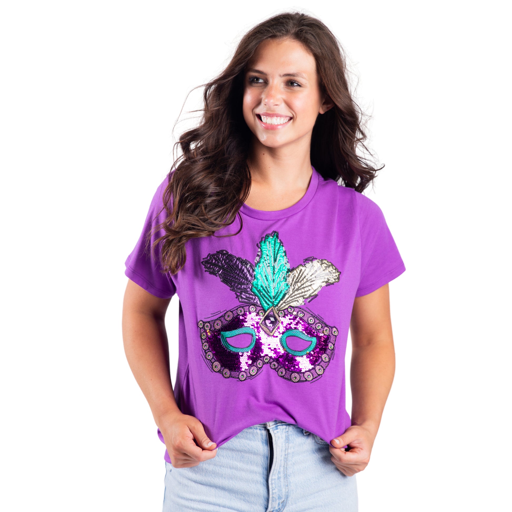 Carnival Purple Crew Neck Shirt S